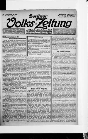 Berliner Volkszeitung vom 31.12.1910