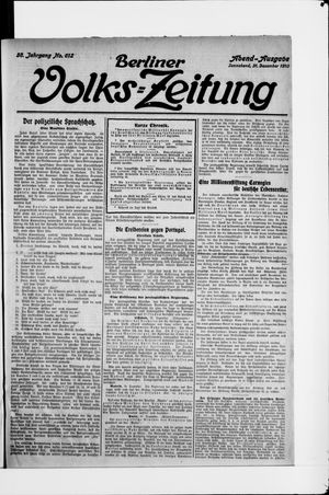 Berliner Volkszeitung vom 31.12.1910