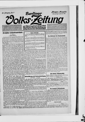 Berliner Volkszeitung vom 05.01.1911