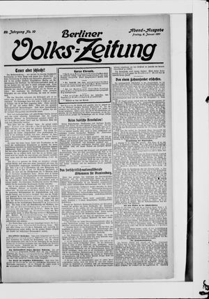 Berliner Volkszeitung vom 06.01.1911
