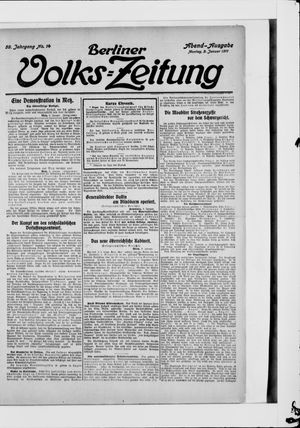 Berliner Volkszeitung vom 09.01.1911