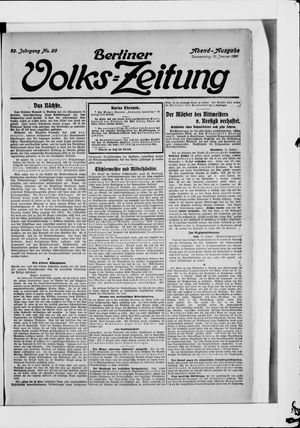 Berliner Volkszeitung vom 12.01.1911