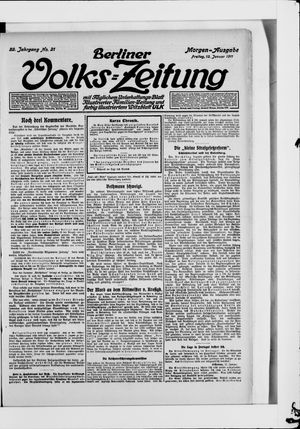 Berliner Volkszeitung vom 13.01.1911