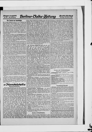 Berliner Volkszeitung vom 15.01.1911