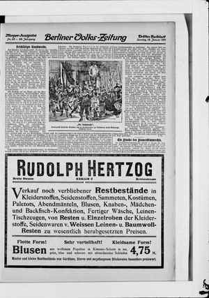 Berliner Volkszeitung vom 15.01.1911