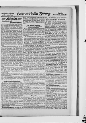 Berliner Volkszeitung on Jan 19, 1911