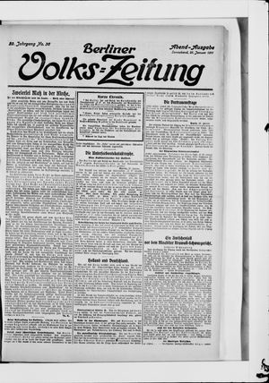Berliner Volkszeitung on Jan 21, 1911