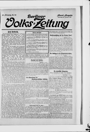 Berliner Volkszeitung vom 24.01.1911
