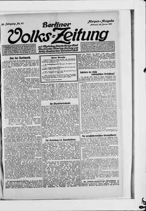 Berliner Volkszeitung vom 25.01.1911