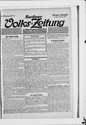 Berliner Volkszeitung vom 27.01.1911