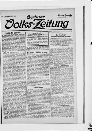 Berliner Volkszeitung vom 28.01.1911