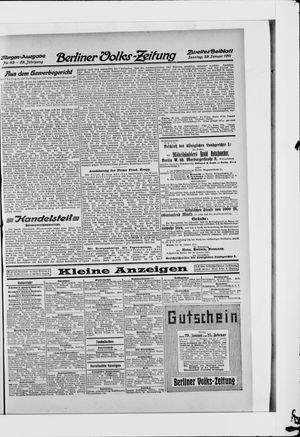 Berliner Volkszeitung vom 29.01.1911