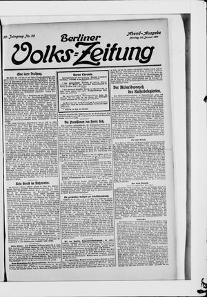 Berliner Volkszeitung vom 30.01.1911