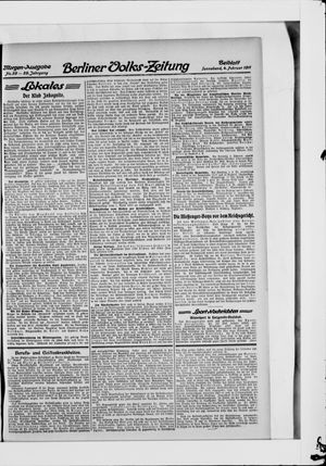 Berliner Volkszeitung vom 04.02.1911