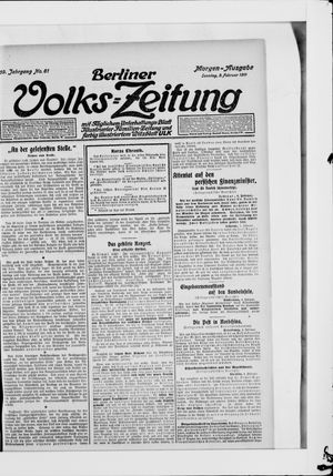 Berliner Volkszeitung vom 05.02.1911