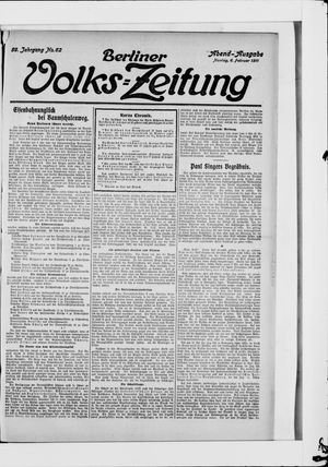Berliner Volkszeitung vom 06.02.1911