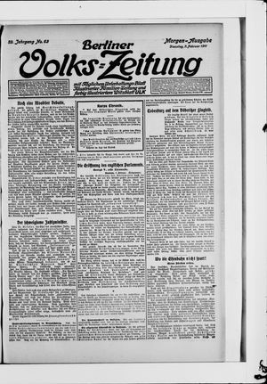 Berliner Volkszeitung vom 07.02.1911