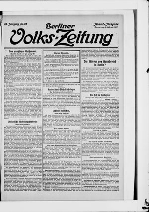 Berliner Volkszeitung on Feb 9, 1911