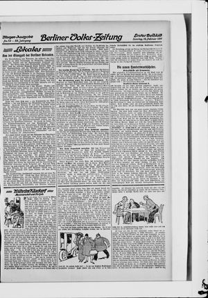 Berliner Volkszeitung vom 12.02.1911