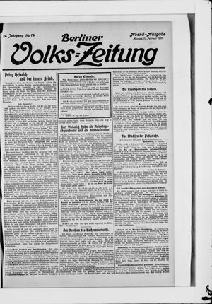 Berliner Volkszeitung vom 13.02.1911