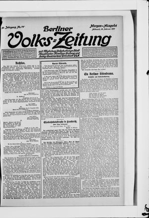 Berliner Volkszeitung on Feb 15, 1911