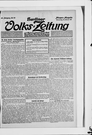 Berliner Volkszeitung vom 16.02.1911