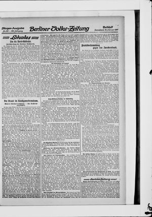 Berliner Volkszeitung on Feb 18, 1911