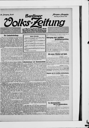 Berliner Volkszeitung vom 21.02.1911