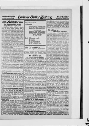 Berliner Volkszeitung vom 22.02.1911