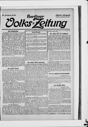 Berliner Volkszeitung vom 22.02.1911