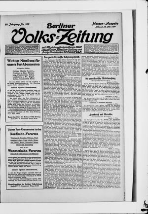 Berliner Volkszeitung vom 15.03.1911
