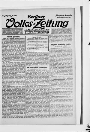 Berliner Volkszeitung vom 16.03.1911
