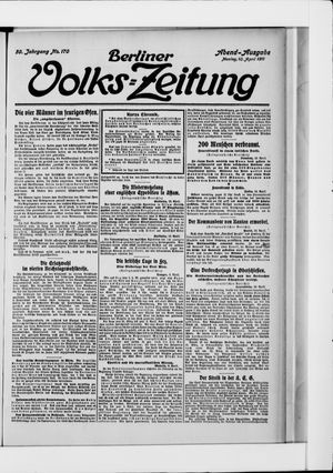 Berliner Volkszeitung vom 10.04.1911