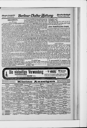 Berliner Volkszeitung vom 11.04.1911