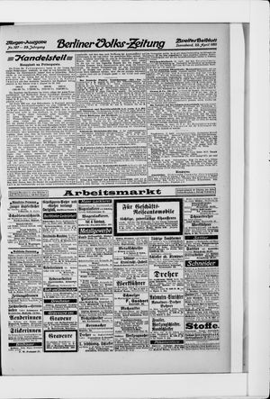 Berliner Volkszeitung vom 22.04.1911