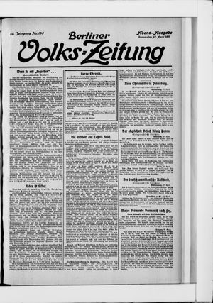 Berliner Volkszeitung vom 27.04.1911