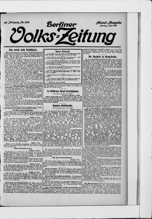 Berliner Volkszeitung vom 01.05.1911