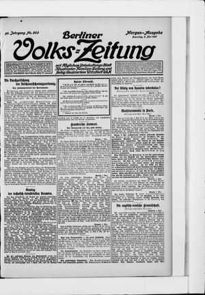Berliner Volkszeitung vom 02.05.1911