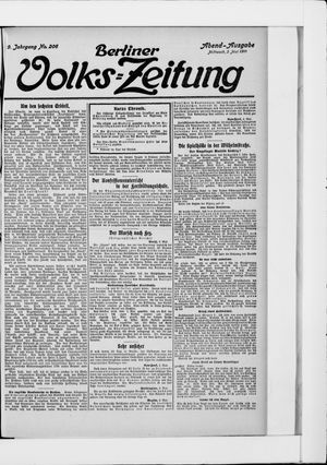 Berliner Volkszeitung vom 03.05.1911