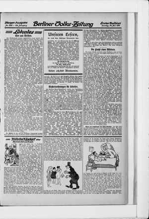 Berliner Volkszeitung vom 14.05.1911
