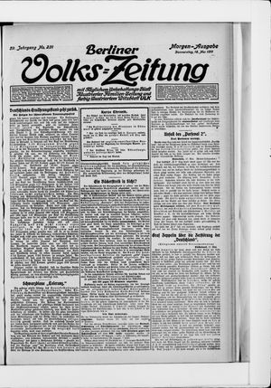 Berliner Volkszeitung vom 18.05.1911