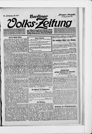 Berliner Volkszeitung vom 21.05.1911