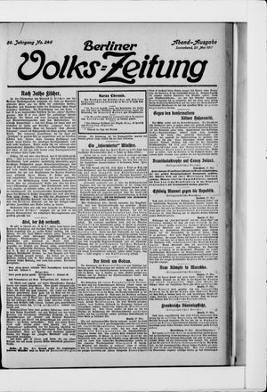 Berliner Volkszeitung vom 27.05.1911