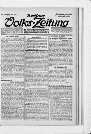 Berliner Volkszeitung vom 01.06.1911