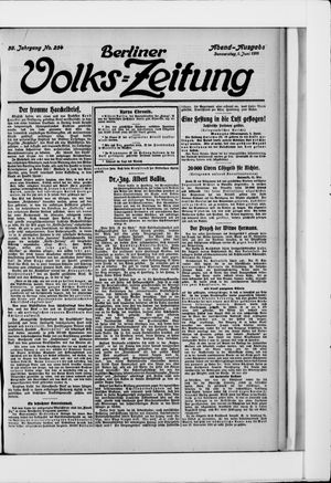 Berliner Volkszeitung on Jun 1, 1911