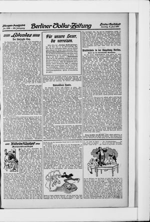 Berliner Volkszeitung vom 04.06.1911