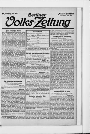 Berliner Volkszeitung vom 06.06.1911