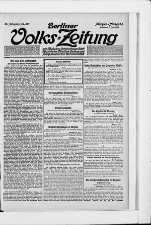 Berliner Volkszeitung vom 07.06.1911