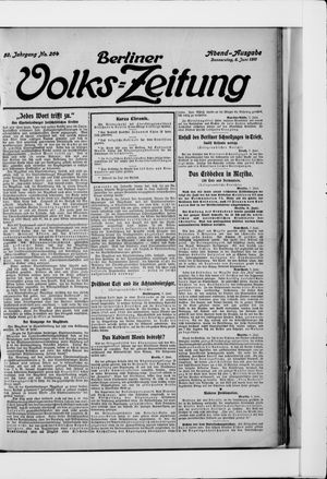 Berliner Volkszeitung vom 08.06.1911