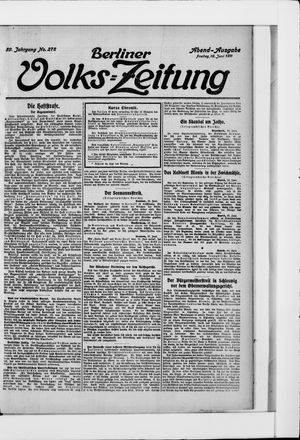 Berliner Volkszeitung vom 16.06.1911
